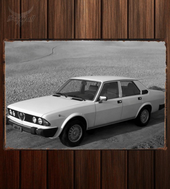Металлическая табличка Alfa Romeo Alfa 6 Металлическая табличка Alfa Romeo Alfa 6